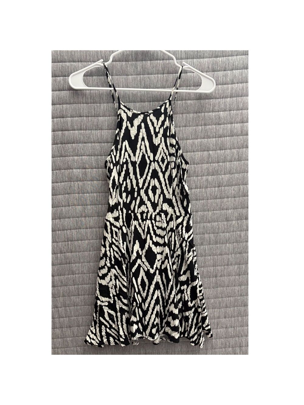 Aeropostale Black White Patterned Spaghetti Strap Sundress Size XS Smocked